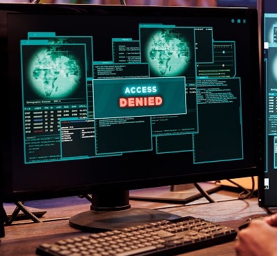 Security team prioritizing vulnerabilities with tools in an office